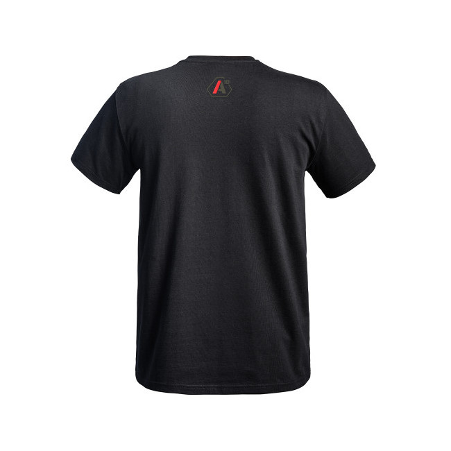 T-shirt Strong A10 noir logos vert olive / rouge - A10 Equipment