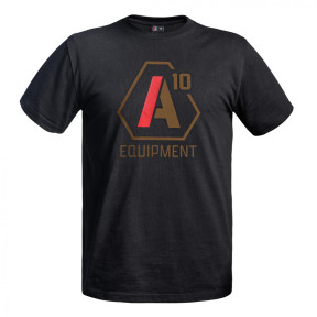 T-Shirt Strong A10 schwarz mit tan / roten Logos - A10 Equipment