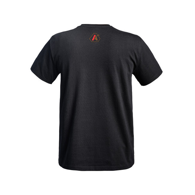T-shirt Strong A10 zwart logo's tan / rood - A10 Equipment