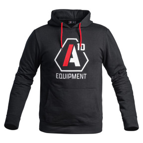 Hoodie A10 schwarz mit weißen / roten Logos - A10 Equipment