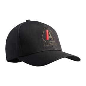 Casquette Stretch Fit A10 noir logos vert olive / rouge - A10 Equipment